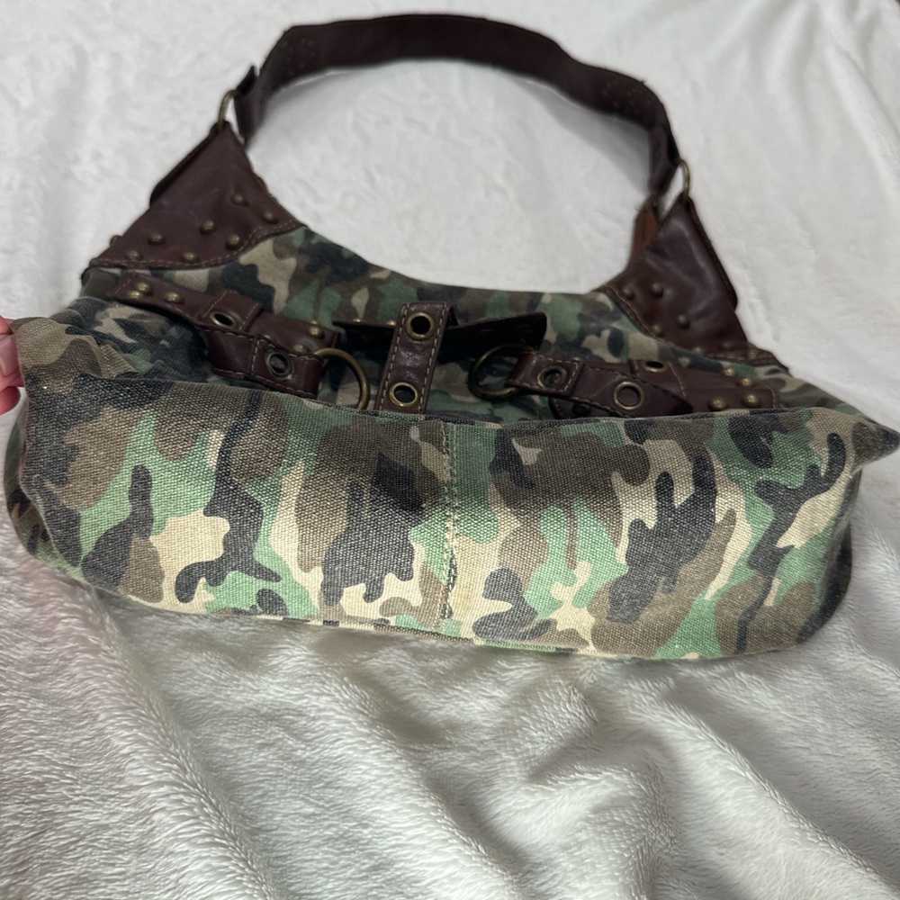 Y2K Camo Studded Shoulder Bag - Picture 3 of 9